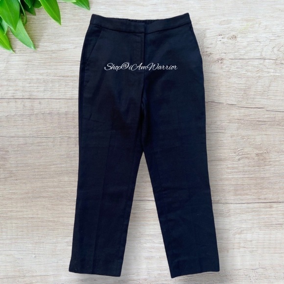 J.Crew NWT navy linen pull on ankle pants *shop@iamwarrior - Picture 2 of 9